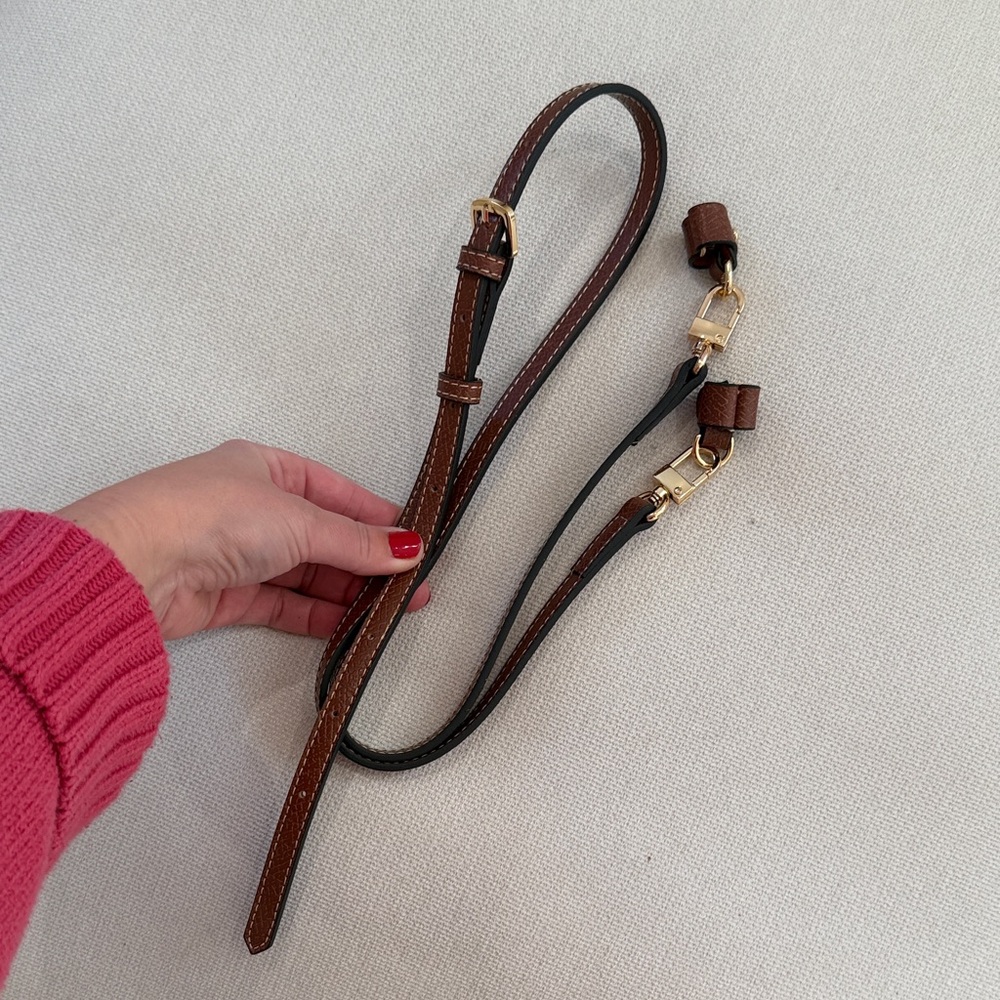 Longchamp Adjustable Leather Bag Strap